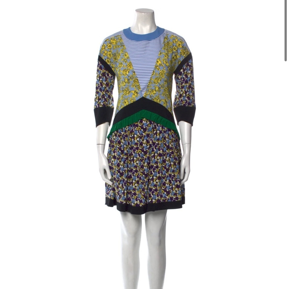 MSGM Floral Print Mini Dress